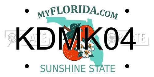 KDMK04 Florida License Plate