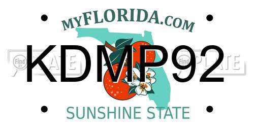 KDMP92 Florida License Plate