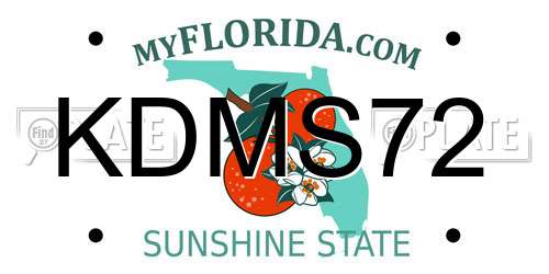 KDMS72 Florida License Plate