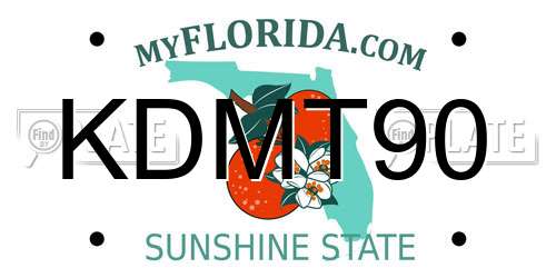 KDMT90 Florida License Plate