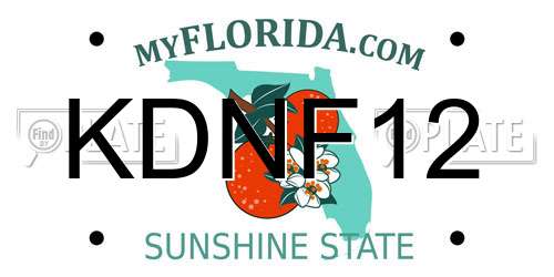 KDNF12 Florida License Plate