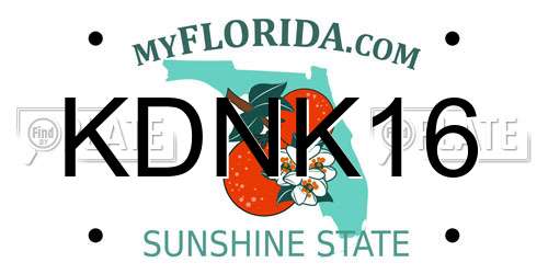 KDNK16 Florida License Plate