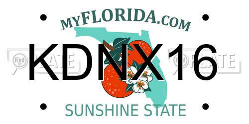 KDNX16 Florida License Plate