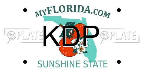 KDP Florida License Plate