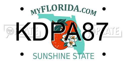 KDPA87 Florida License Plate