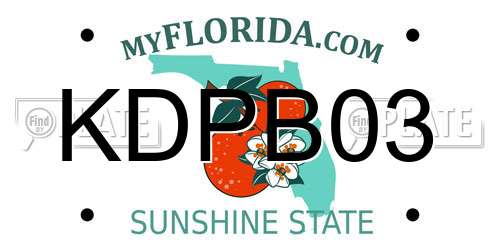 KDPB03 Florida License Plate