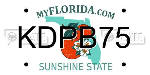 KDPB75 Florida License Plate