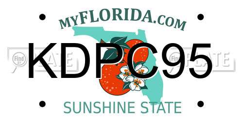 KDPC95 Florida License Plate