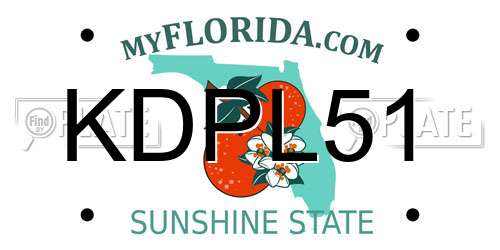KDPL51 Florida License Plate