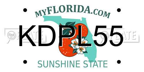 KDPL55 Florida License Plate