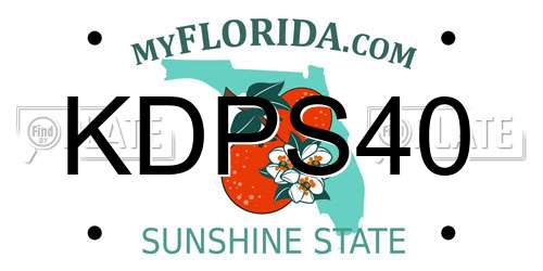 KDPS40 Florida License Plate