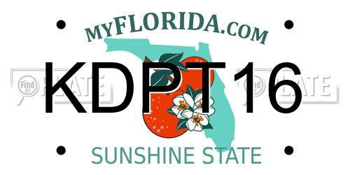 KDPT16 Florida License Plate