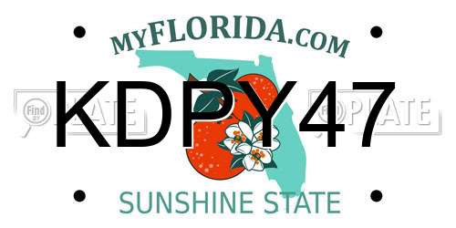 KDPY47 Florida License Plate