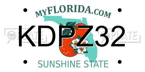 KDPZ32 Florida License Plate