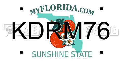 KDRM76 Florida License Plate