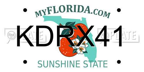 KDRX41 Florida License Plate