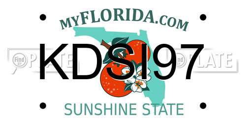 KDSI97 Florida License Plate