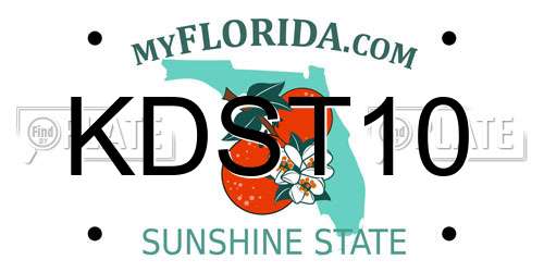 KDST10 Florida License Plate