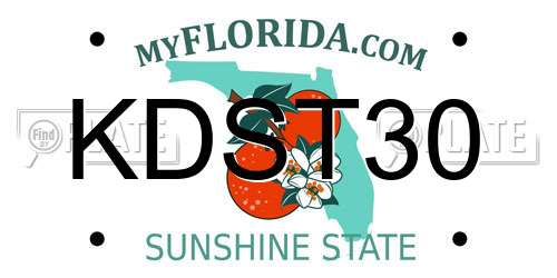 KDST30 Florida License Plate