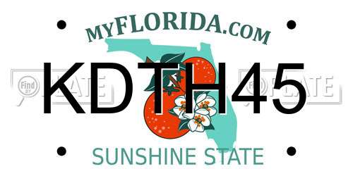 KDTH45 Florida License Plate