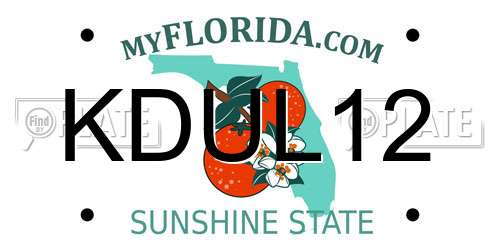 KDUL12 Florida License Plate