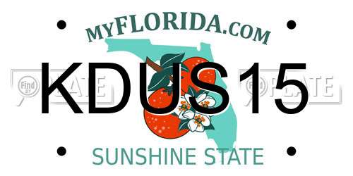 KDUS15 Florida License Plate