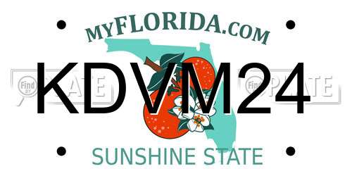 KDVM24 Florida License Plate