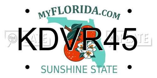 KDVR45 Florida License Plate