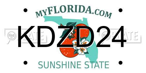 KDZD24 Florida License Plate