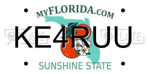 KE4RUU Florida License Plate