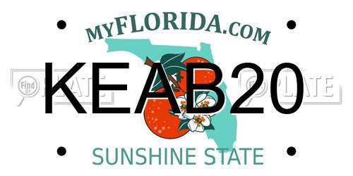 KEAB20 Florida License Plate