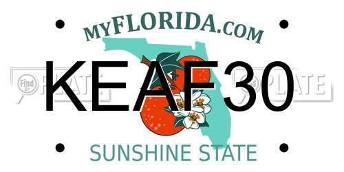 KEAF30 Florida License Plate