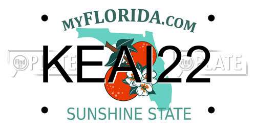 KEAI22 Florida License Plate