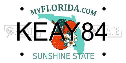 KEAY84 Florida License Plate