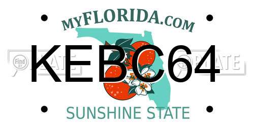 KEBC64 Florida License Plate