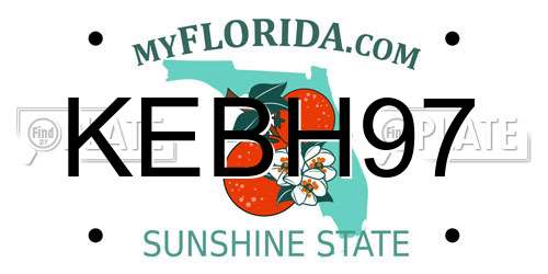 KEBH97 Florida License Plate
