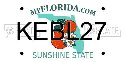 KEBL27 Florida License Plate