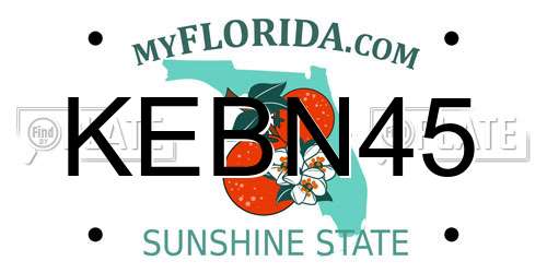 KEBN45 Florida License Plate