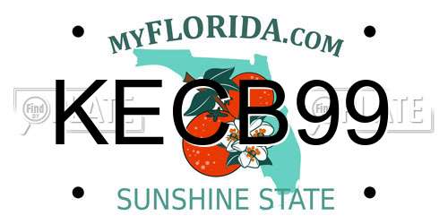 KECB99 Florida License Plate