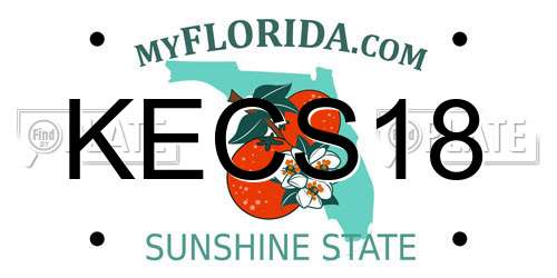 KECS18 Florida License Plate
