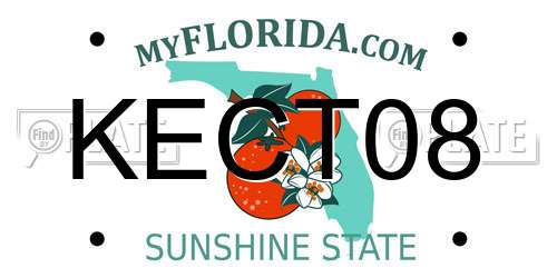 KECT08 Florida License Plate