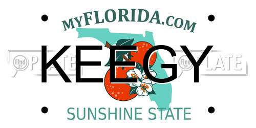 KEEGY Florida License Plate
