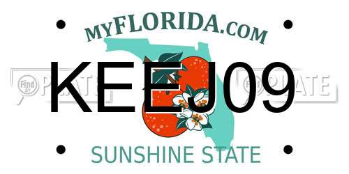 KEEJ09 Florida License Plate