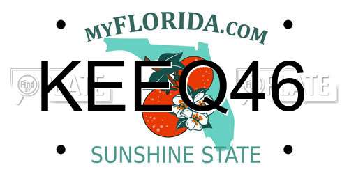 KEEQ46 Florida License Plate