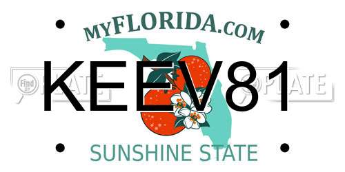 KEEV81 Florida License Plate