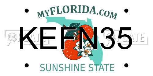 KEFN35 Florida License Plate