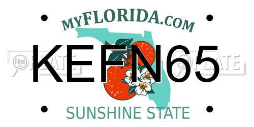 KEFN65 Florida License Plate