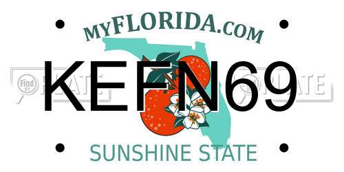 KEFN69 Florida License Plate