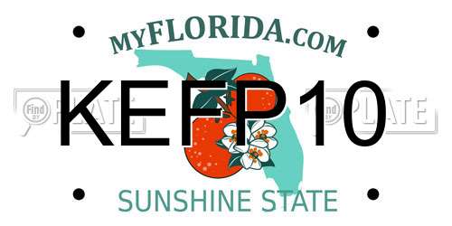 KEFP10 Florida License Plate