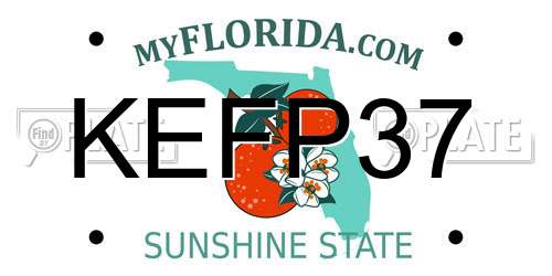 KEFP37 Florida License Plate